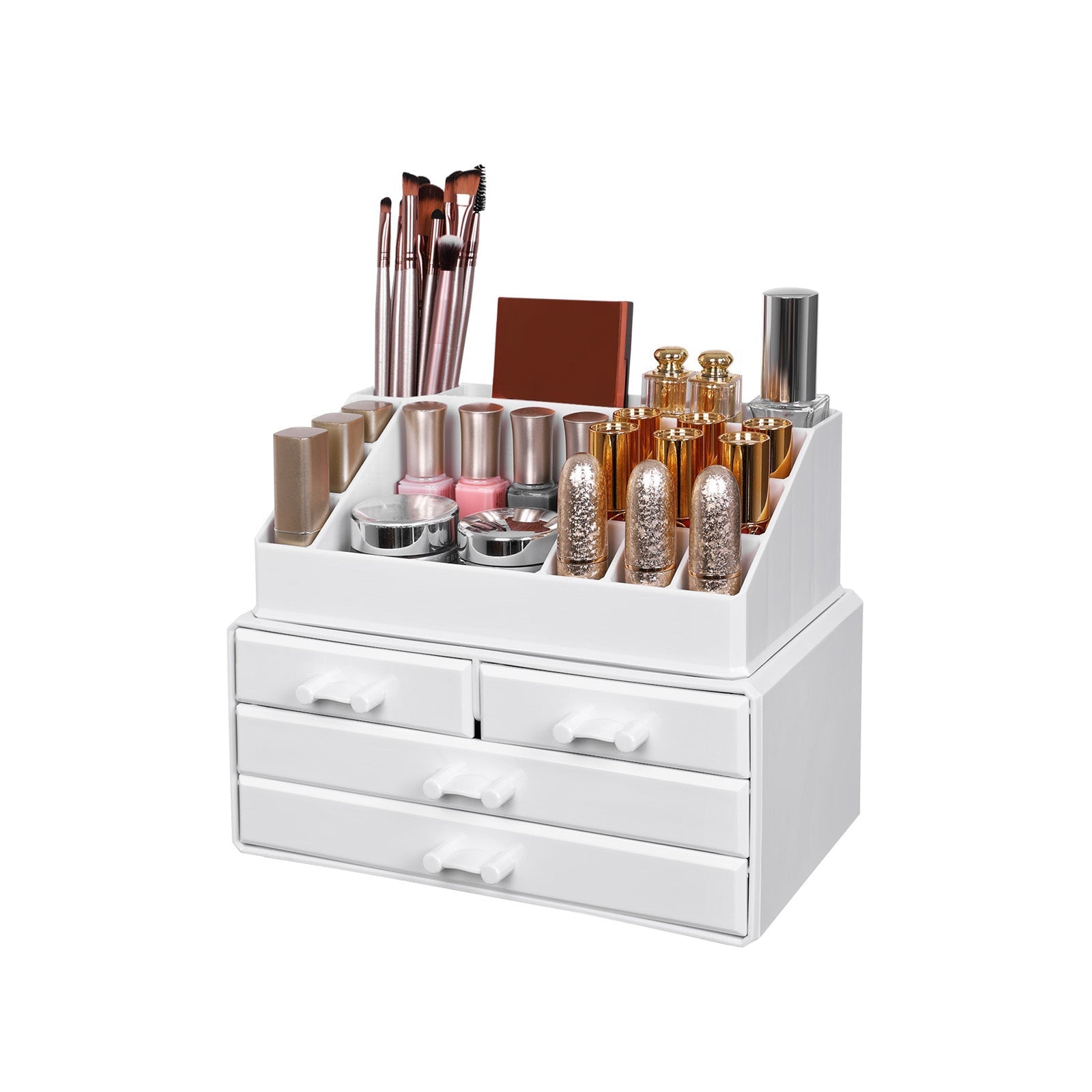 Make-up Organizer-Make-up-Zubehör-weiß