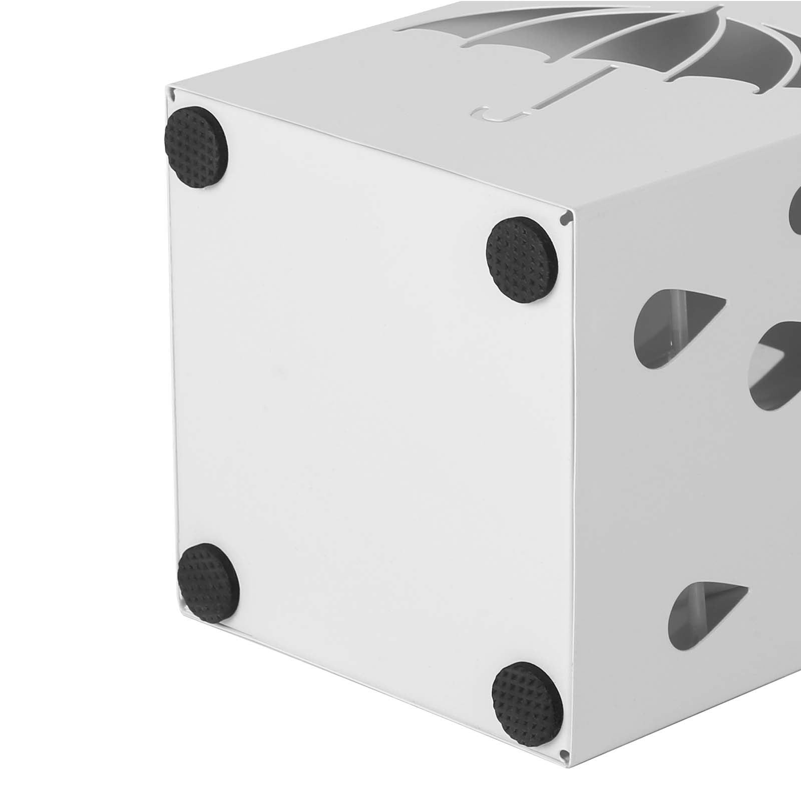 Regenschirmbox - Metallhalter - 15,5 x 15,5 x 49 cm - Weiß