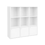 Bücherregal - losgelöst - Cubus -Kabinett - 9 Fächer - Weiß