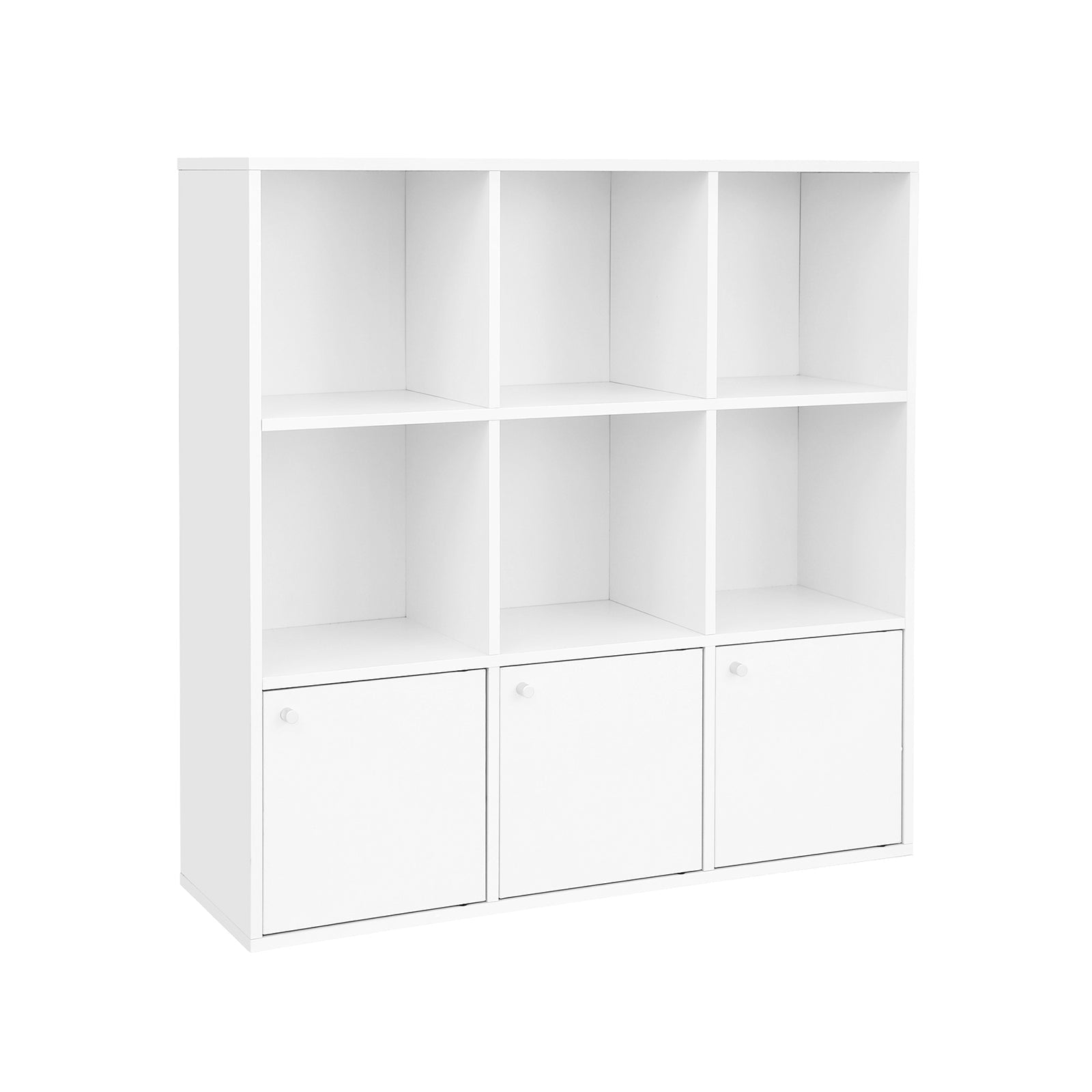 Bücherregal - losgelöst - Cubus -Kabinett - 9 Fächer - Weiß