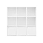 Bücherregal - losgelöst - Cubus -Kabinett - 9 Fächer - Weiß