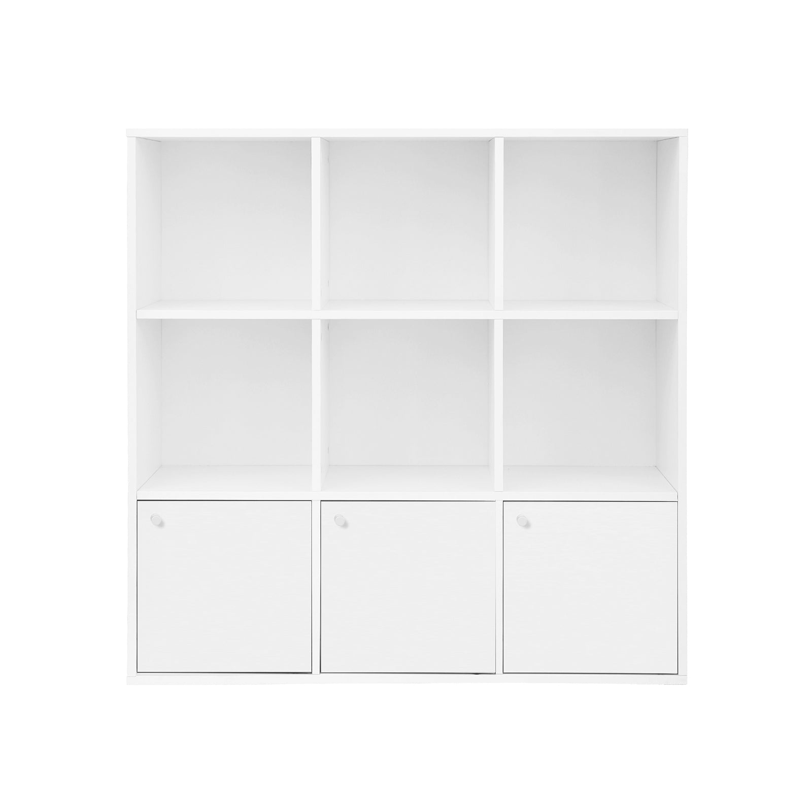 Bücherregal - losgelöst - Cubus -Kabinett - 9 Fächer - Weiß