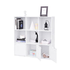 Bücherregal - losgelöst - Cubus -Kabinett - 9 Fächer - Weiß