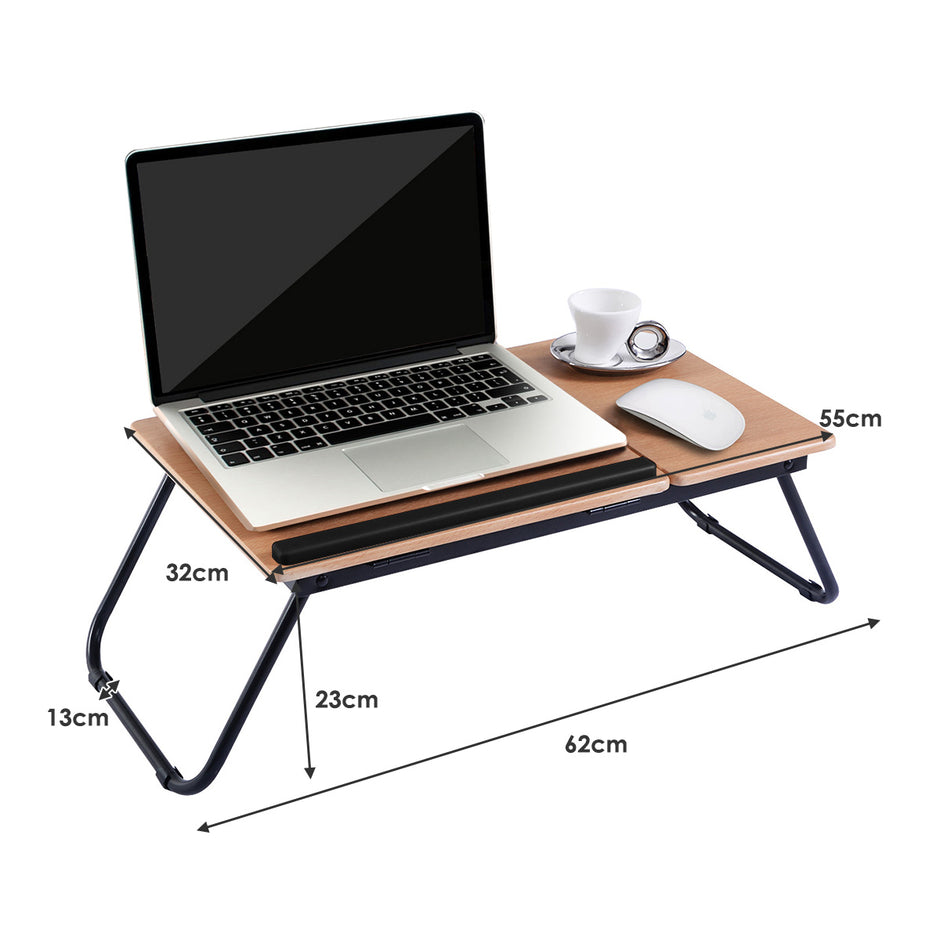 Arbetsbord – Laptopbord Notebookbord Sängbord Sängbricka Fällbart Lapdecks – Svart
