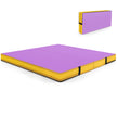 Fällbar – gymnastikmatta tjock dubbelvikbar och tumblingmatta med konstläderöverdrag – 122 x 122 x 10 cm – Lila