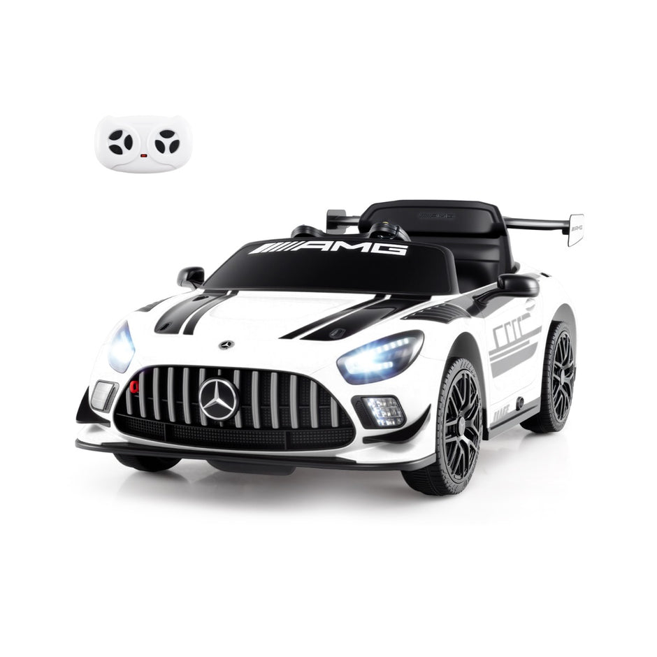 Ride – on Auto licensierad Mercedes AMG GT3 barnbil med fjärrkontroll hastigheter – 3 – Vit