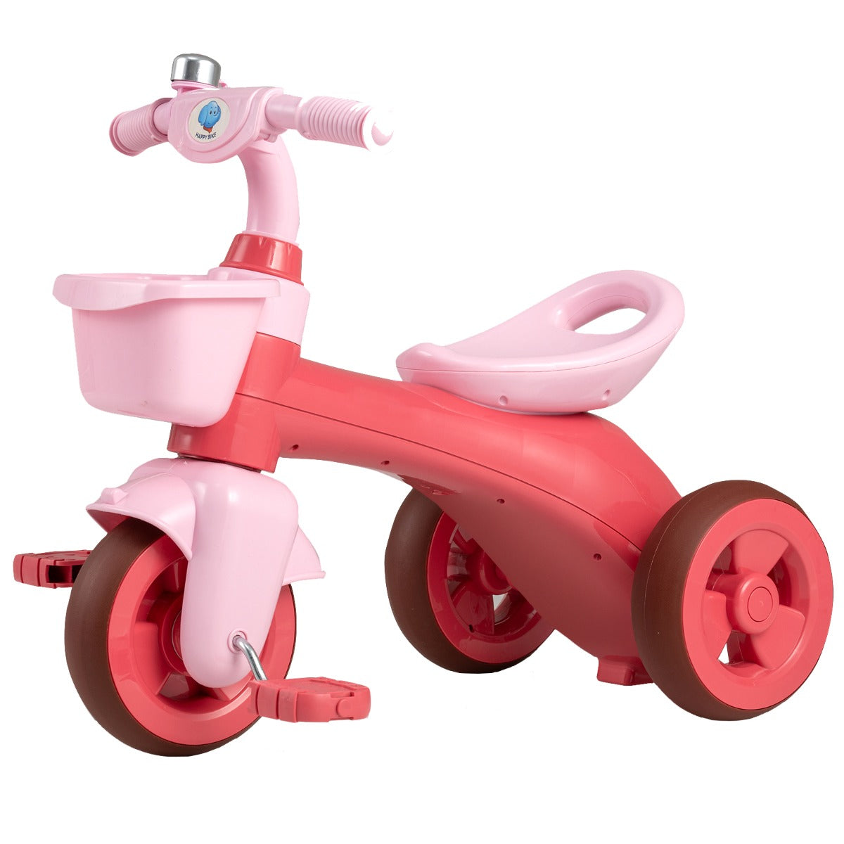 Trehjuling – Barn Cykel med begränsad Styrande Klockspel Och Ergonomiskt Sitt Leksak – Rosa