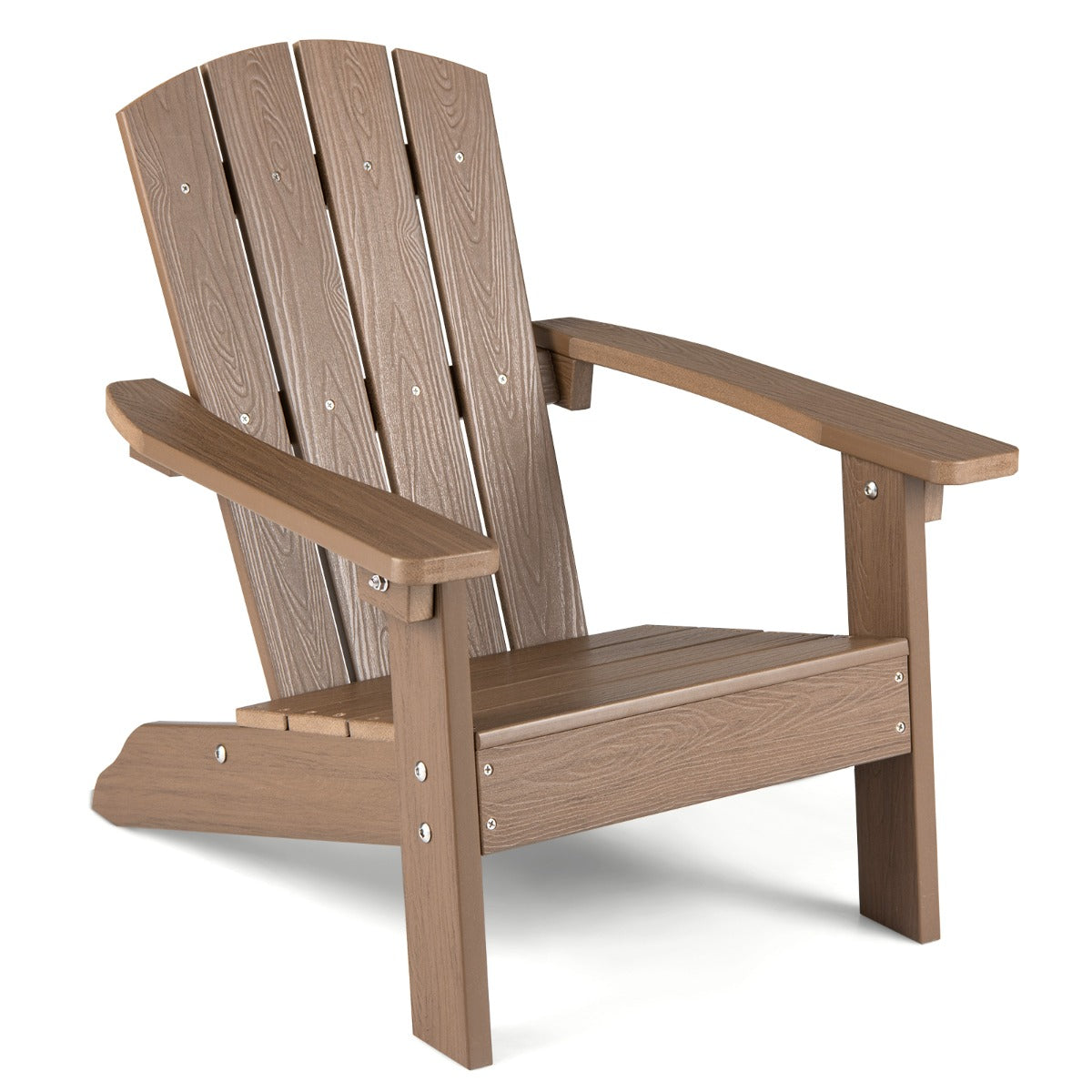 Barn – Adirondack Stol Av HIPS Med Ergonomiskt Ryggstöd – Brun