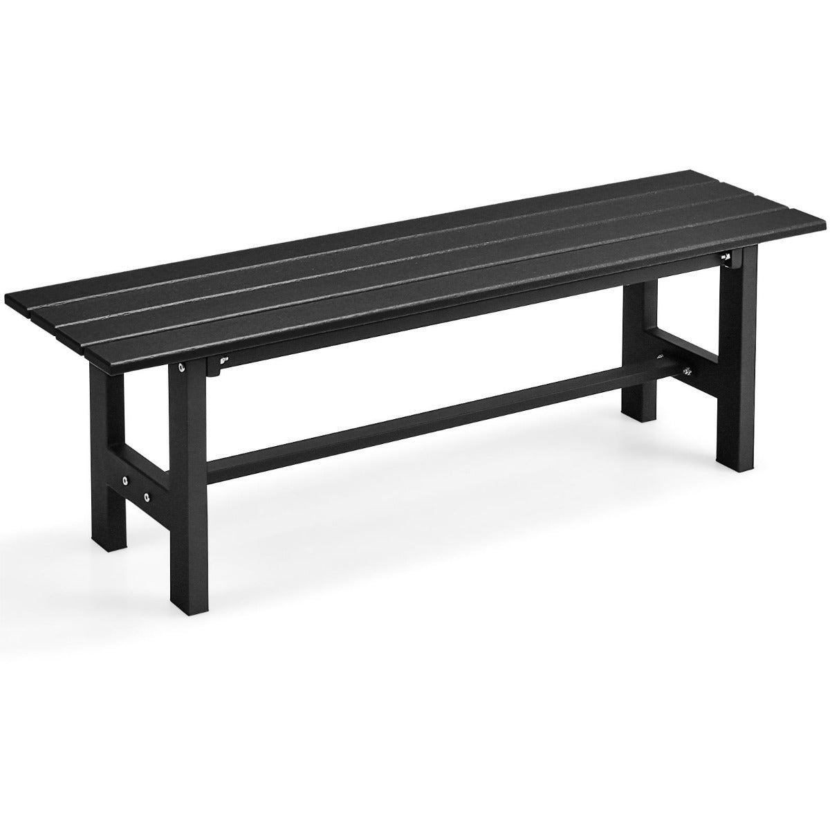 Trädgårdsbänk – för personer med lamellsäte upp till lastkapacitet – 2 300 kg 120 x 36 x 40,5 cm – Svart