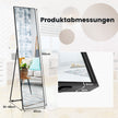 Helspegel – i stående och väggspegel gjord av splittersäkert glas – 2 1 160 x 40 cm – Svart