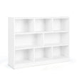 Bokhylla – med fack vånings stående för vardagsrum – 8 3 122 x 32 x 93 cm – Vit