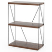 vånings – stående hylla med metallram Industriell Förvaringsställ – 3 60 x 29,5 x 82 cm – Brun