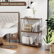 vånings – stående hylla med metallram Industriell Förvaringsställ – 3 60 x 29,5 x 85,5 cm – Brun