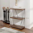 vånings – stående hylla med metallram Industriell Förvaringsställ – 3 60 x 29,5 x 85,5 cm – Brun
