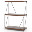vånings – stående hylla med metallram Industriell Förvaringsställ – 3 60 x 29,5 x 85,5 cm – Brun