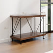 vånings – stående hylla med metallram Industriell Förvaringsställ – 2 60 x 29,5 x 45 cm – Brun