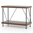 vånings – stående hylla med metallram Industriell Förvaringsställ – 2 60 x 29,5 x 45 cm – Brun