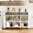 Skänk – Köksskåp i trä med vägs ställbara hyllor – 5 120 x 40 x 90 cm – Vit