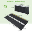 Rullstolsramp – Bärbar och Halkskyddad hopfällbar upp till Lastkapacitet aluminium – 272 kg 152,5 x 74 cm – Svart