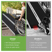Rullstolsramp – Bärbar och Halkskyddad hopfällbar upp till Lastkapacitet aluminium – 272 kg 152,5 x 74 cm – Svart