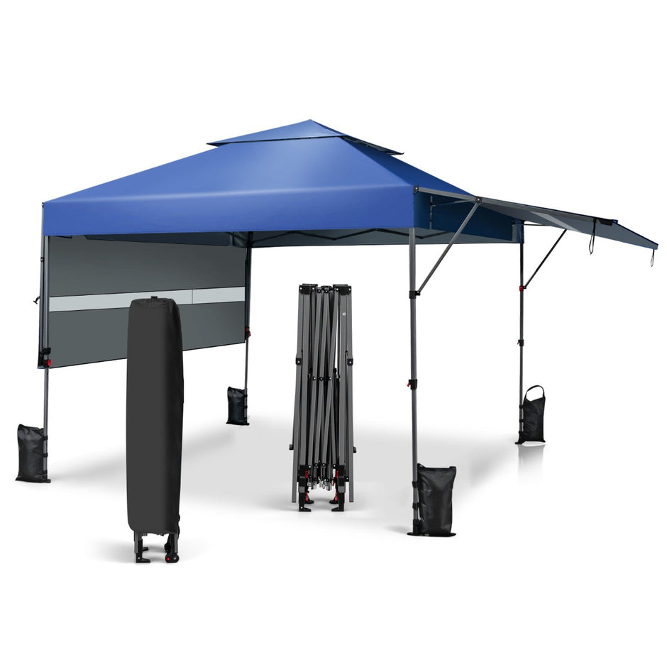 Solskyddstält – Fällbart kapelltält – 300 x 537 x 270-290 cm – Blå
