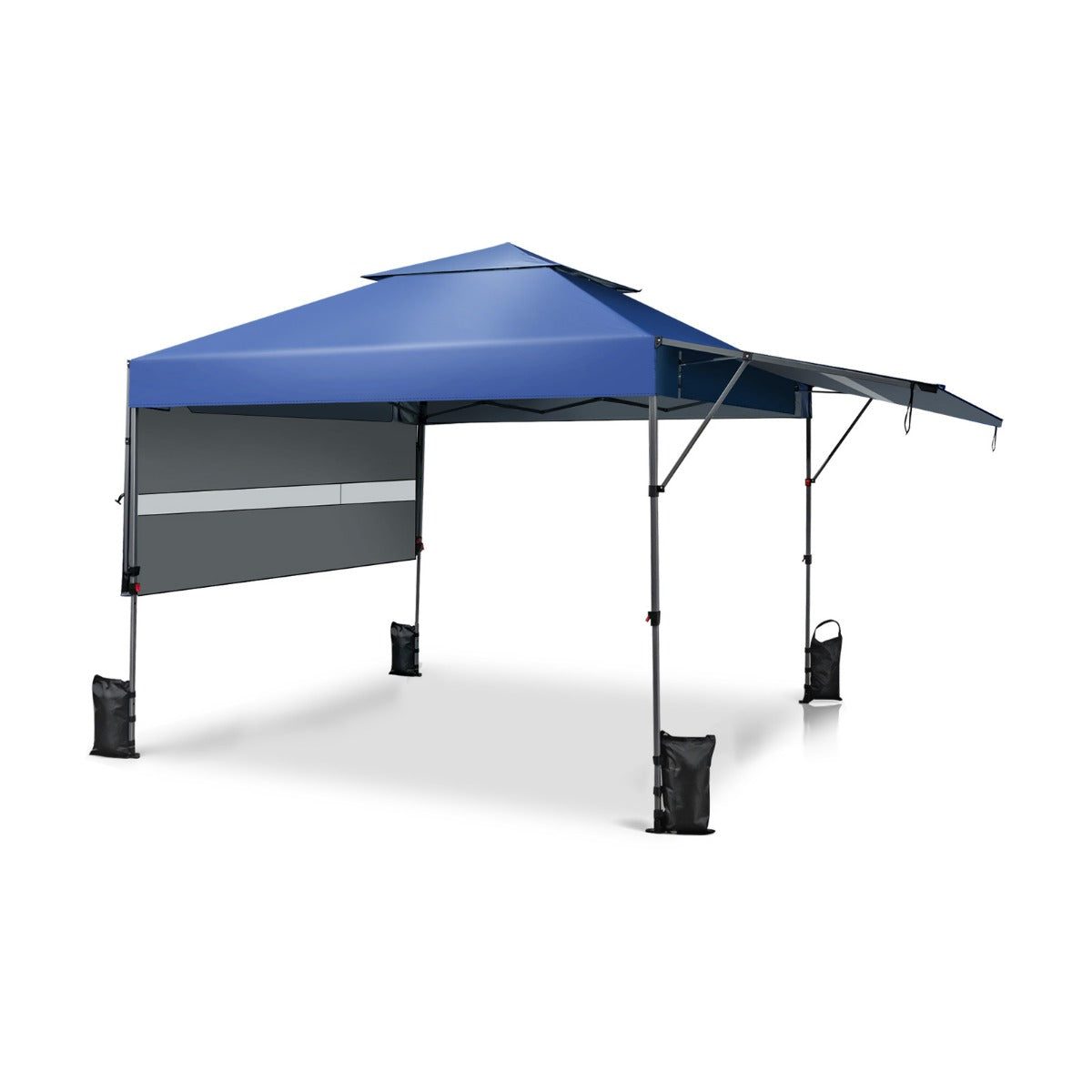 Solskyddstält – Fällbart kapelltält – 300 x 537 x 270-290 cm – Blå