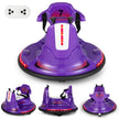 6V – Kids Bumper Car graders rotation med musik och färgglada LED ljus – 360 – Lila