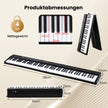 Fällbart – tangents piano med split funktion och lärlägen, keyboard – 88 3 – Svart