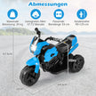 6V – Barnmotorcykel Hjul Elektro Med LED Scheinwerfer Fotpedal Batteridriven Lekfordon – 3 – Mörkblå