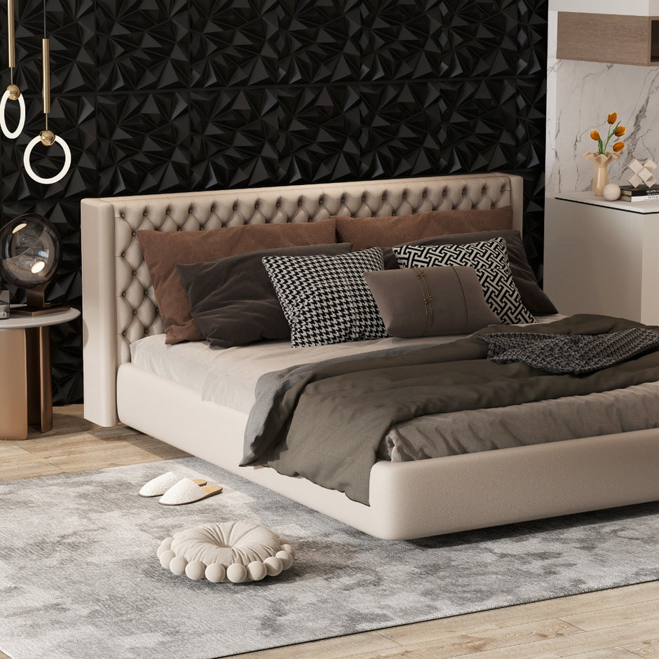 stycken – 3D väggpaneler diamant väggbeklädnad väggdekoration 10m² – 40 50 x 50 cm – Svart