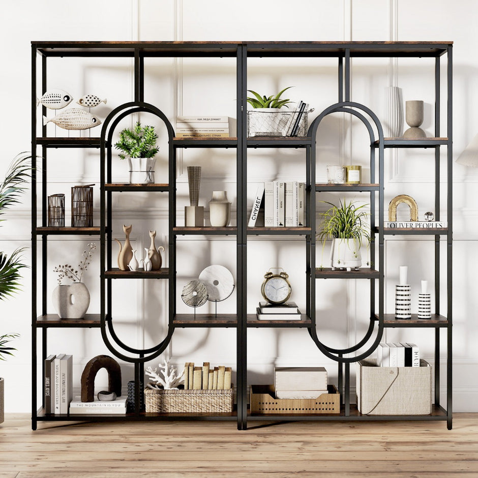 vånings – bokhylla Ställhylla Geometrisk förvaringshylla och – 5 – Brun