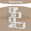 vånings – bokhylla Geometrisk förvaringshylla med öppna fack – 5 80 x 22 x 100 cm – Vit