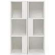 Set – med bokhyllor i trä anti lutningsanordning, nivåer, stående hylla, – 2 3 33 x 33 x 100,5 cm – Vit