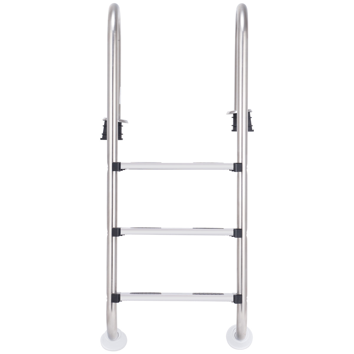 Poolstege – stegs säkerhetsstege rostfritt stål – 3 132 x 50 x 26 cm – Silver