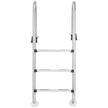 Poolstege – stegs säkerhetsstege rostfritt stål – 3 132 x 50 x 26 cm – Silver