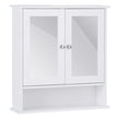 Spegelskåp – Badrumsskåp Väggskåp – 56,5 x 13,5 x 58,5 cm – Vit