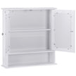 Spegelskåp – Badrumsskåp Väggskåp – 56,5 x 13,5 x 58,5 cm – Vit
