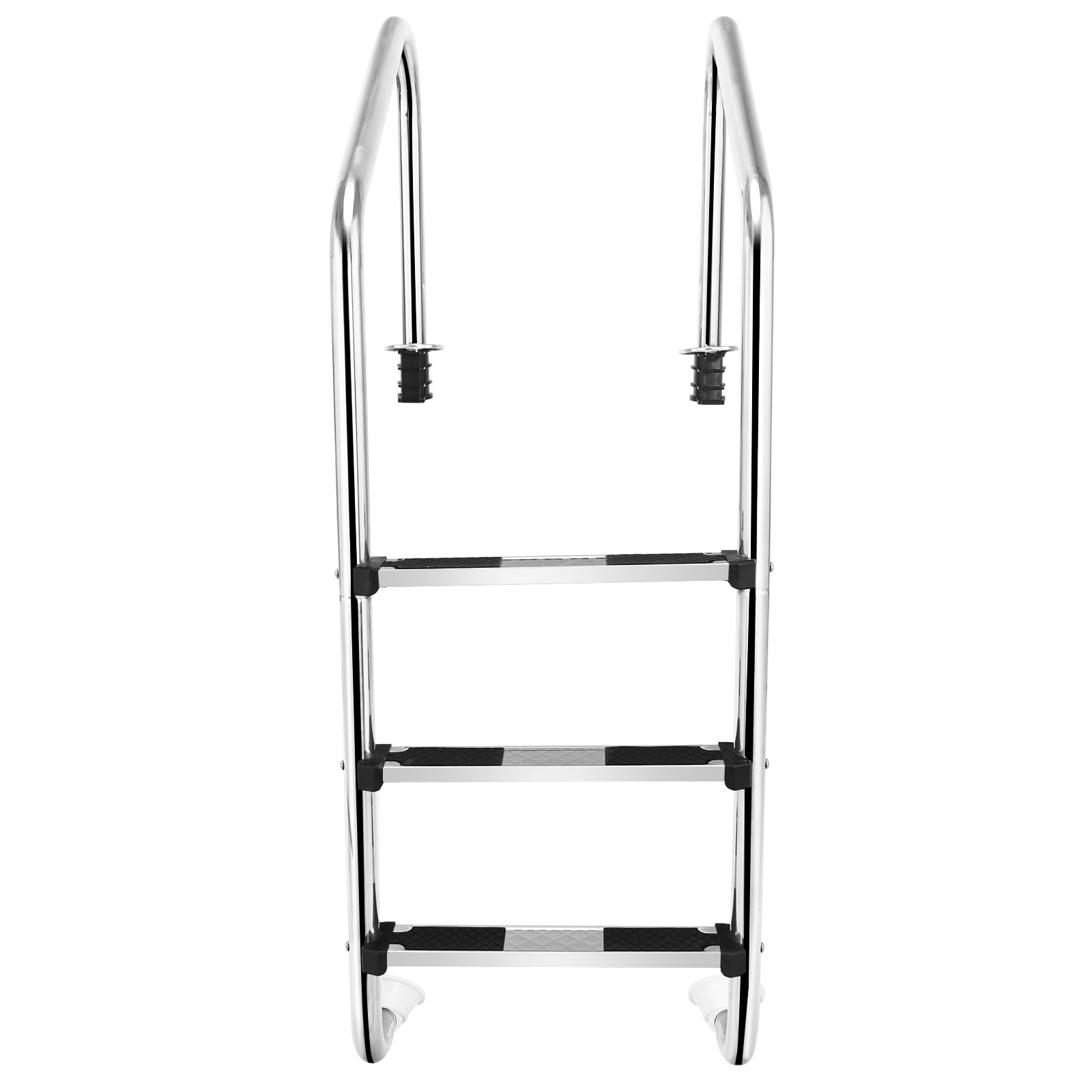 Poolstege – i rostfritt stål stegs med halkfria – 3 53 x 63 x 147 cm – Silver
