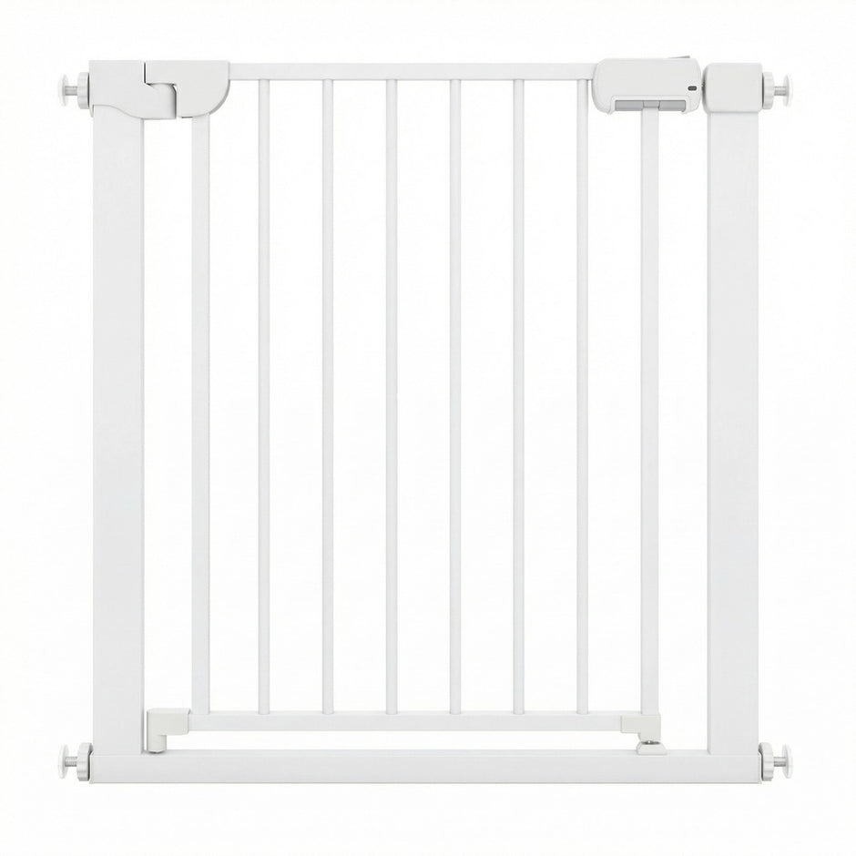 Trappskydd – utan borrning med bredd Auto Close dörrskydd, vitt. – 75-82 cm – Vit