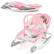i – Baby Rocker hopfällbar bärbar med nivå justerbart ryggstöd – 2 1 3 – Rosa