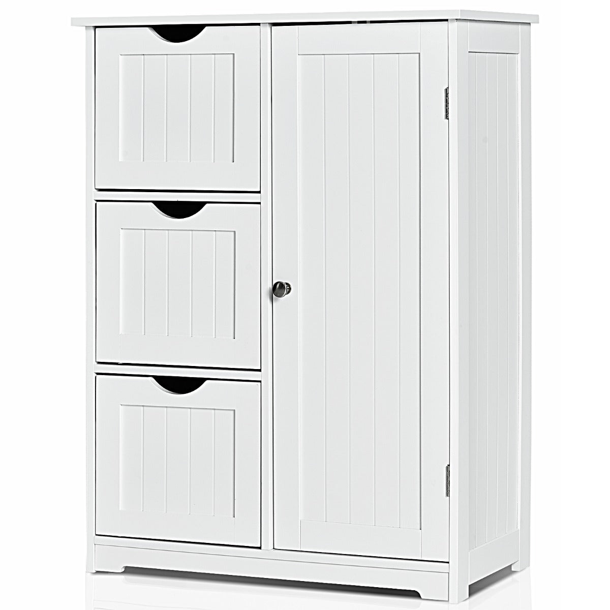 Badrumsskåp – Förvaringsskåp med lådor – 3 60 x 30 x 81 cm – Vit