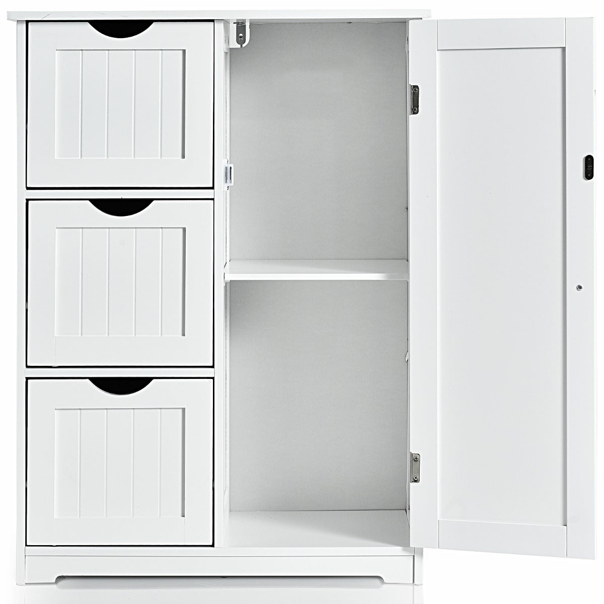 Badrumsskåp – Förvaringsskåp med lådor – 3 60 x 30 x 81 cm – Vit