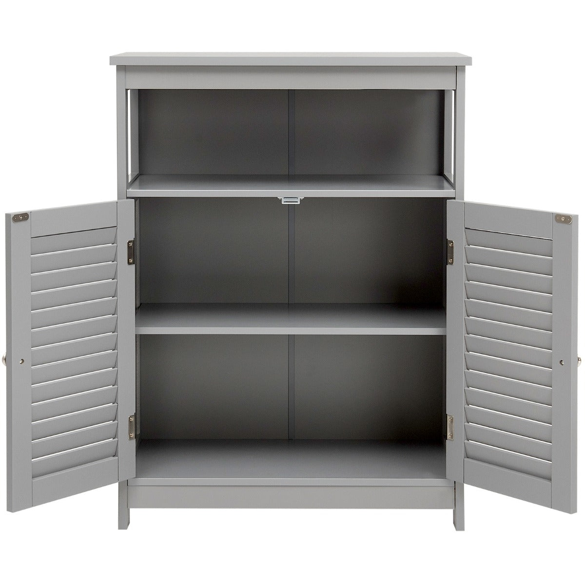 Badrumsskåp – Trä Förvaringsskåp – 60 x 30 x 80 cm – Grå
