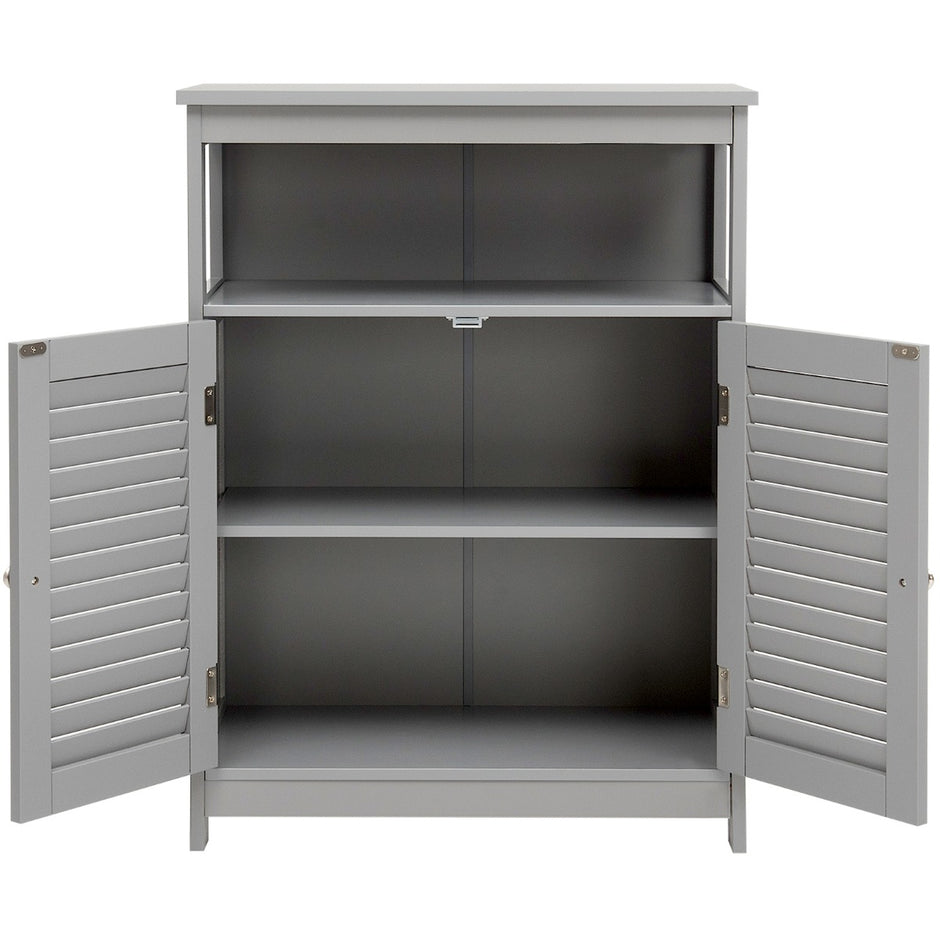 Badrumsskåp – Trä Förvaringsskåp – 60 x 30 x 80 cm – Grå
