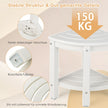 Duschbänk – med hylla Sits Hörnduschpall – 32,5 x 32,5 x 43,5 cm – Vit