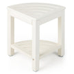 Duschbänk – med hylla Sits Hörnduschpall – 32,5 x 32,5 x 43,5 cm – Vit