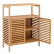 Badrumsskåp – Fristående bambuhylla med öppen – 64 x 27,5 x 80 cm – Natur