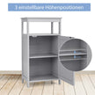 Badrumsskåp – Multifunktionell Fristående Hylla – 45 x 30 x 84 cm – Vit