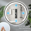 Rund – Badrumsspegel Badspiegel med LED Licht och Aluminiumrahmen Schminkspiegel Schwarz – 60 cm – Svart
