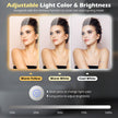 Rektangulär – LED belyst Spegel Väggmonterad – 80 x 60 cm – Silver